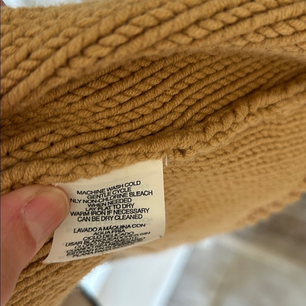 Vintage Jones, New York cable knit cotton two button open front sweater M​ - Picture 8 of 11